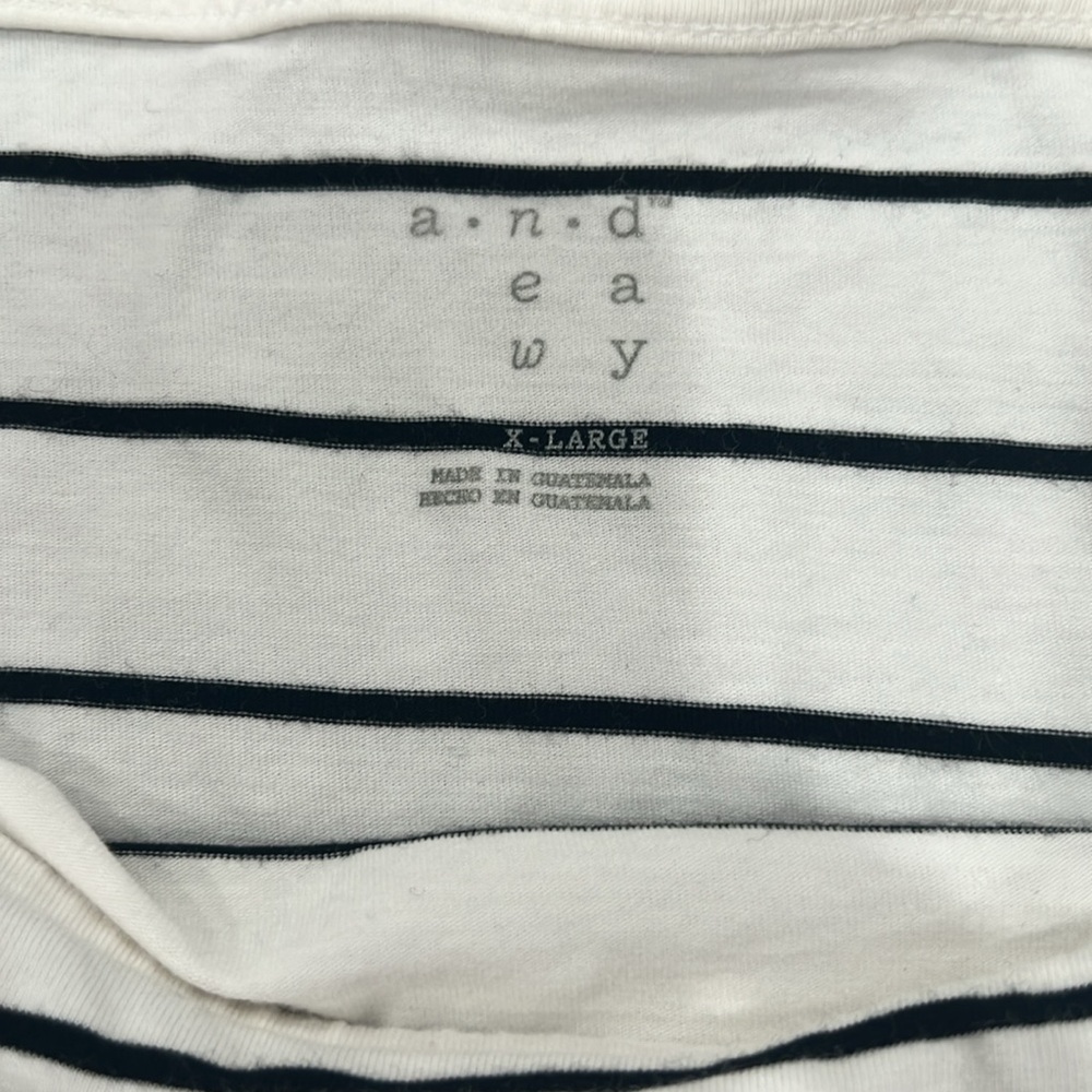 A New Day Striped Boat Neck Top Women’s Sz XL - Picture 3 of 8